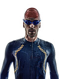 man triathlon ironman athlete swimmers portrait