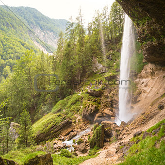 Pericnik waterfall in Triglav National Park, Julian Alps, Slovenia