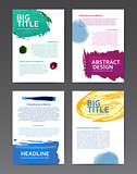 Design templates with watercolor