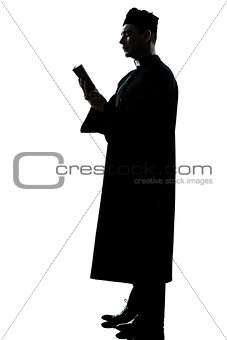 man priest silhouette