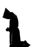 man monk priest silhouette praying