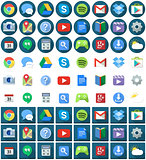 Flat Circle Square Android Icons