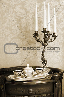 coffee and candlestick