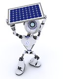 Robot with a solar panel
