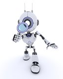 Robot with magnifying glass