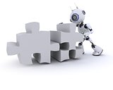 Robot with Jigsaw puzzle