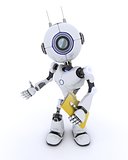 Robot with folder and documents