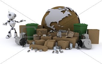 Robot recycling waste
