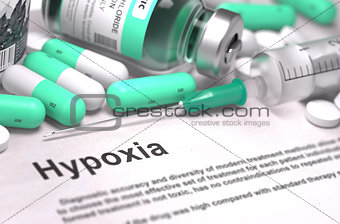 Hypoxia Diagnosis. Medical Concept.
