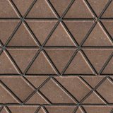 Brown Pave Slabs in the Form of Triangles and Other Geometric Shapes.
