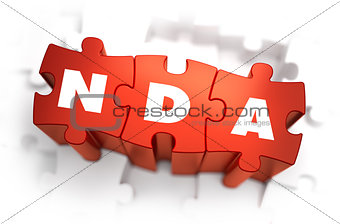 NDA - White Word on Red Puzzles.
