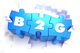 B2G - White Word on Blue Puzzles.