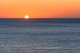Sunset or sunrise over Mediterranean Sea