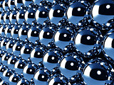 Abstract background with chrome balls