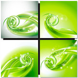 Abstract green swirl background