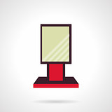 Red city-light flat vector icon