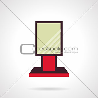 Red city-light flat vector icon