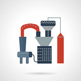 Oil processing flat vector icon