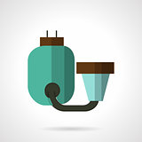 Flat color water filter icon