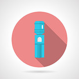 Pink round vector icon for water cooler