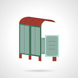 Bus station flat vector icon
