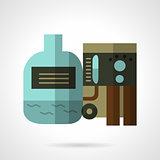 Water purification flat vector icon