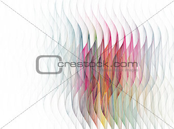 abstract fractal wave  pattern on white background