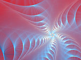 abstract fractal pattern on red background