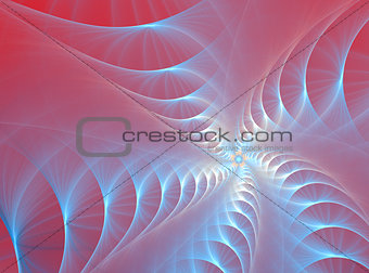abstract fractal pattern on red background