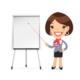 Female Manager Gives a Presentation or Seminar