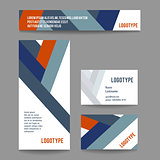 Vector corporate template with stripes.