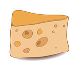 Vector piece of cheese