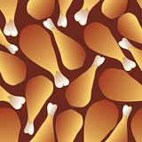 seamless pattern with chicken legs