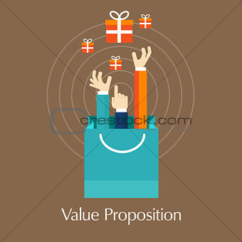 value proposition customer concept hands