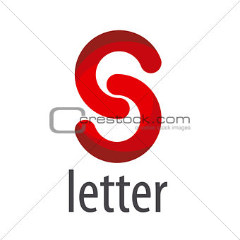Abstract red vector logo letter S 