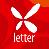 Abstract vector logo letter X in the form of petals