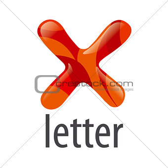 colorful abstract vector logo letter X