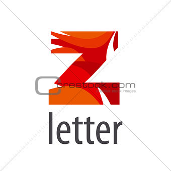 Creative vector logo colored letter Z