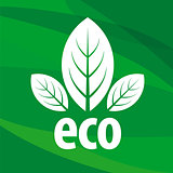 eco vector logo in the form of leaf