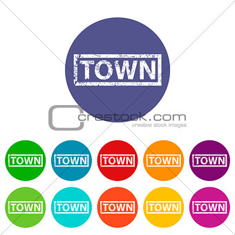 Town flat icon