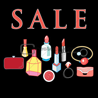 sale of cosmetics