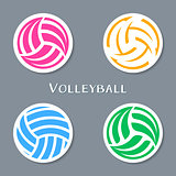 Volleyball ball labels 