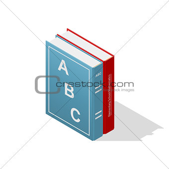 School books isometric icon