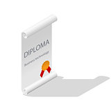 Diploma isometric icon