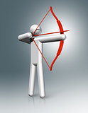Archery 3D symbol, Olympic sports