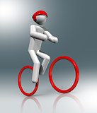 Cycling Mountain Bike 3D symbol, Olympic sports