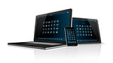 Smartphone tablet pc and Laptop