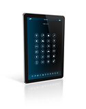 tablet pc with apps icons interface