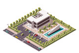 Vector isometric office building icon