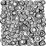 loop spiral concentric circles background in black and white
